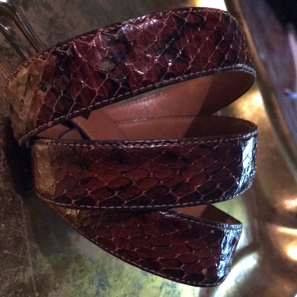 Snakeskin Belt Esquire Leather Cocco Cognac - Picture 16 of 16